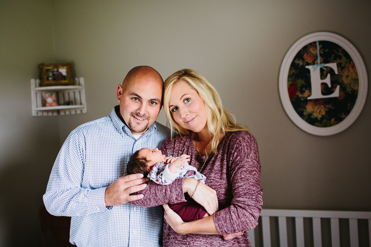 Mom and Dad with their newborn baby girl