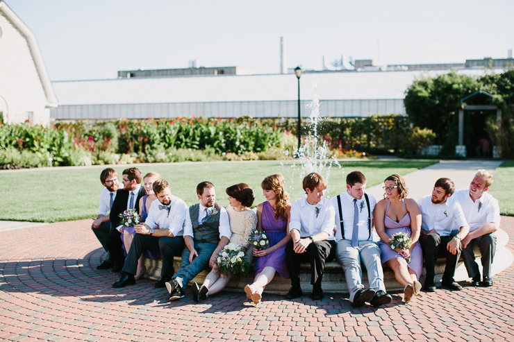 Bridal Party Outdoors 