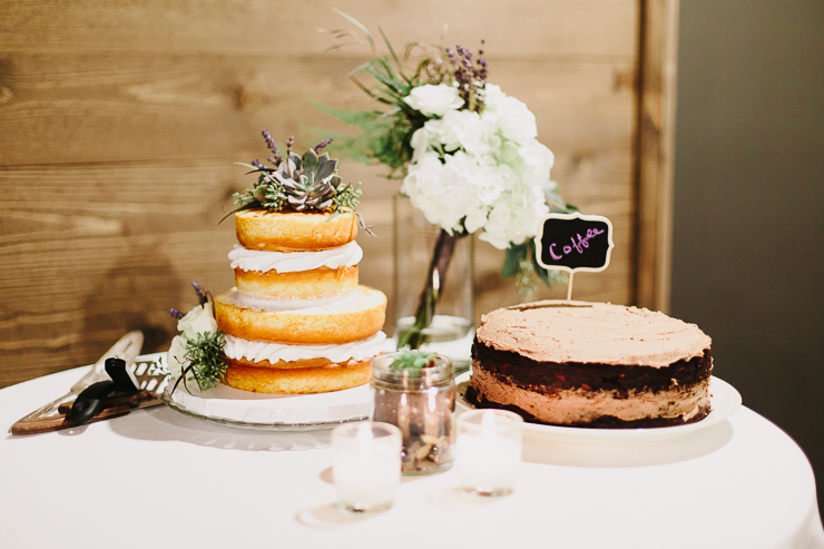 Naked Two Layer Wedding Cake