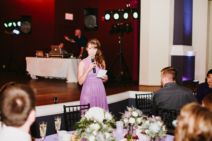 Maid of Honor Giving Toast