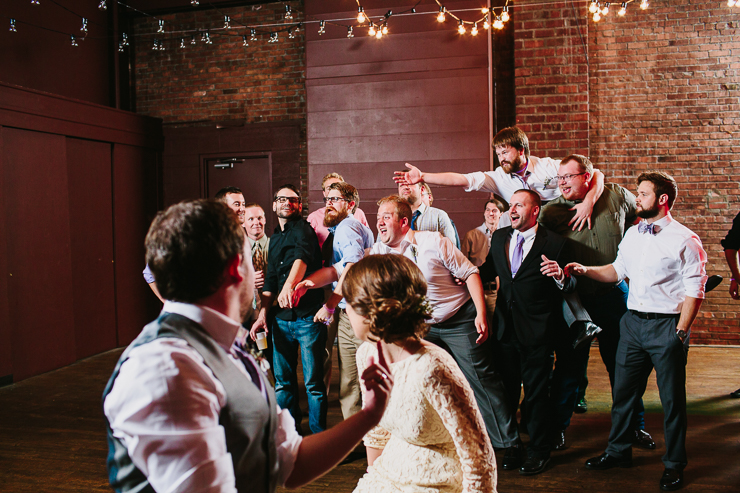 Bride and Groom Dancing at Wedding Reception