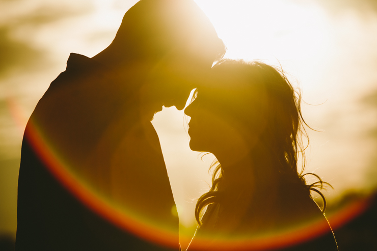 Nolan and Alyssa's Rustic Countryside engagement session at sunset