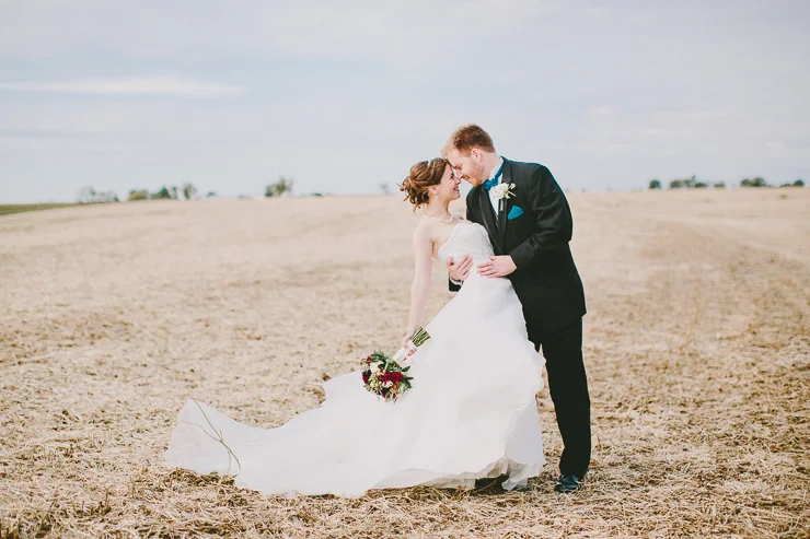Bride and Groom portraits at outdoor ceremony Kickapoo Creek Winery, Edwards, IL