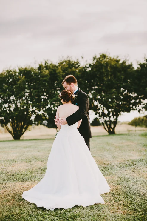 Bride and Groom portraits at outdoor ceremony Kickapoo Creek Winery, Edwards, IL