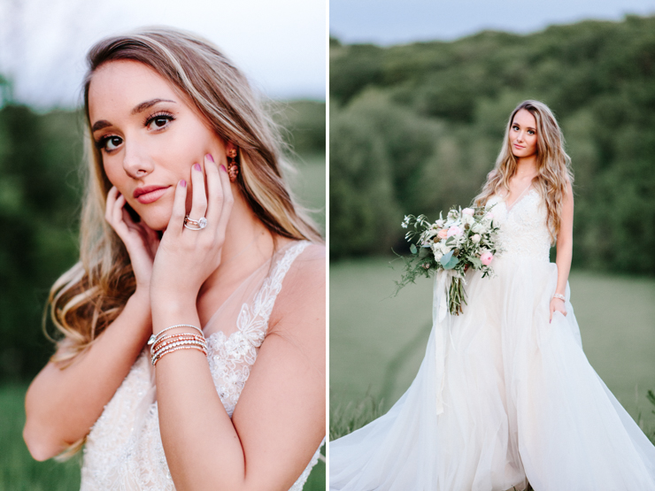 Morgan Dunn Modeling for Styled Bridal Photo Session with Cloud Nine Bridal, Bremer Jewelry Peoria, and Floral Designs Ltd. Morton IL