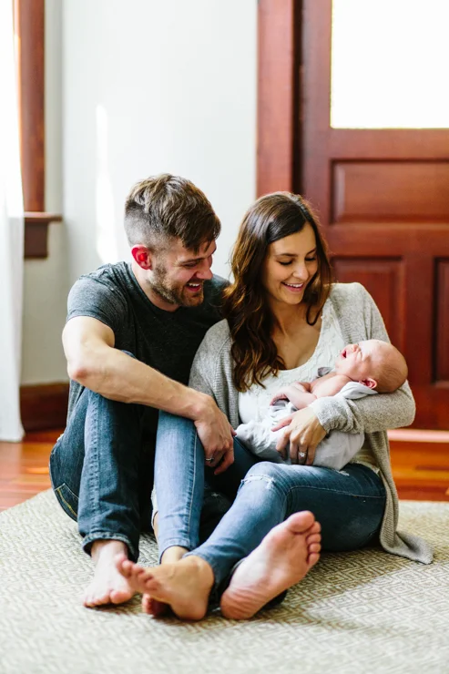 In home family lifestyle photography