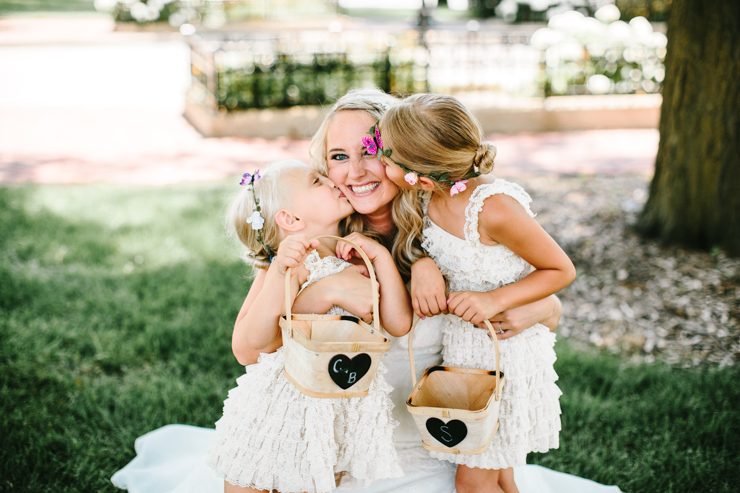 Bride with Flower Girls, The Haight Elgin, Illinois