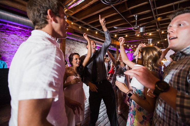 Dancing at the reception at the Haight Elgin, Illinois 