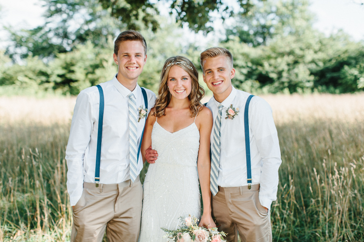 Bride with her brothers