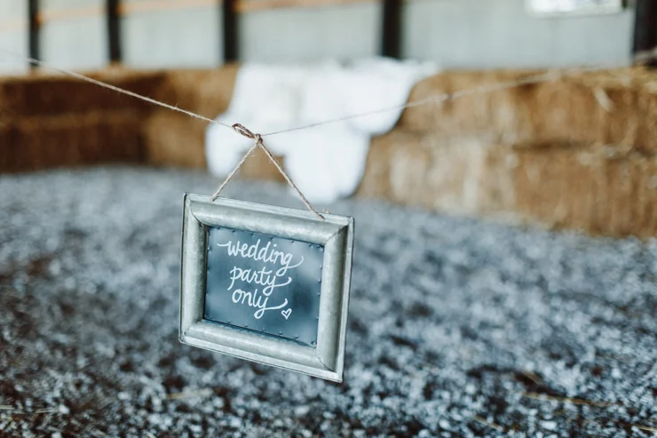 Barn wedding reception decor