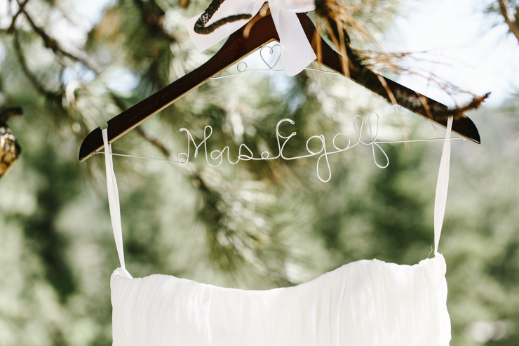 Mrs. Egolf wire wedding hanger