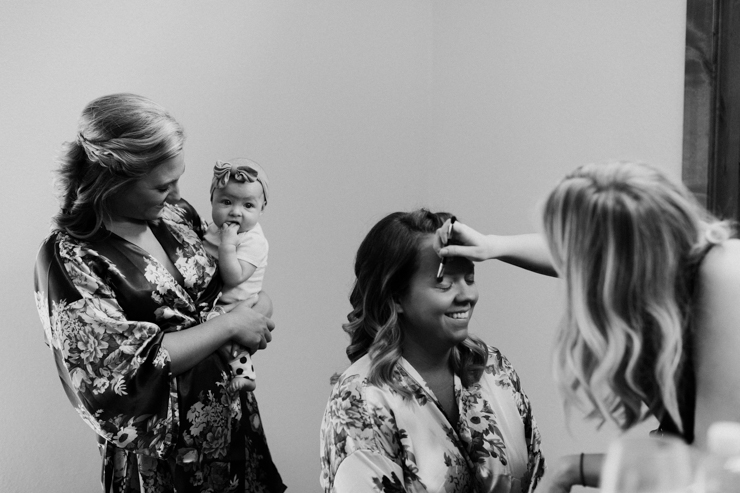 Bride getting ready in Estes Park, Colorado 