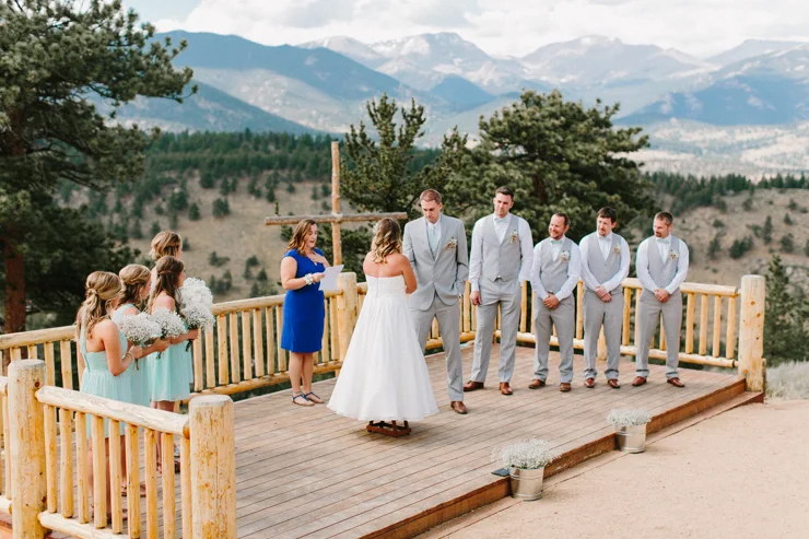 Outdoor Ceremony in the mountains at YMCA of the Rockies, Overlook Chapel