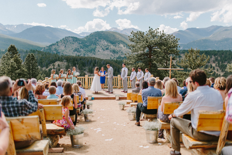 Outdoor Ceremony in the mountains at YMCA of the Rockies, Overlook Chapel