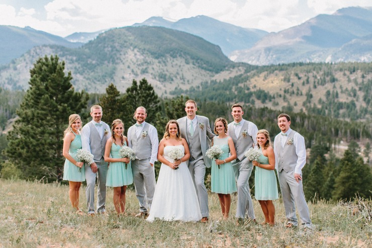 Bridal Party photography in the mountains at YMCA of the Rockies, Overlook Chapel