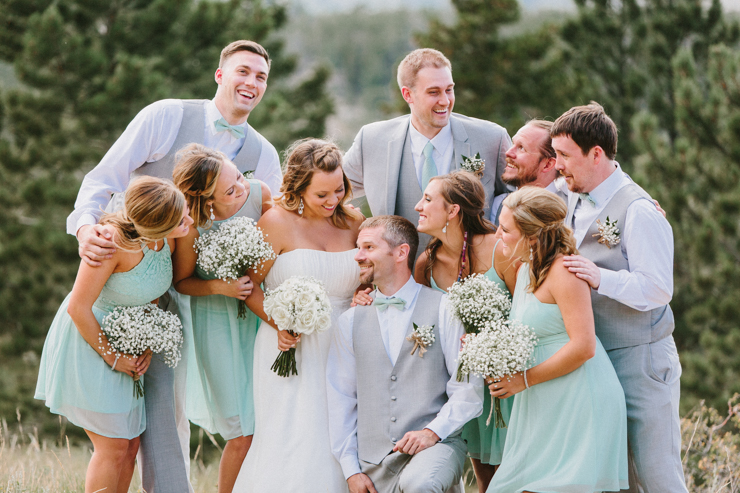 Bridal Party photography in the mountains at YMCA of the Rockies, Overlook Chapel Colorado