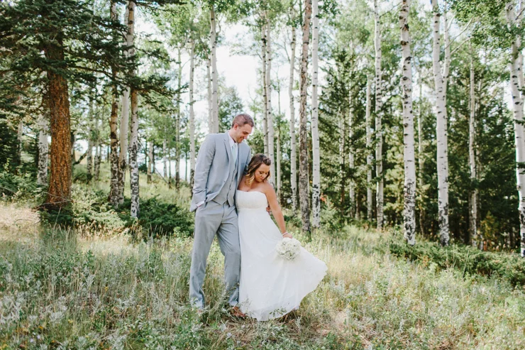 Bride and Groom photography in the mountains at YMCA of the Rockies, Overlook Chapel Colorado