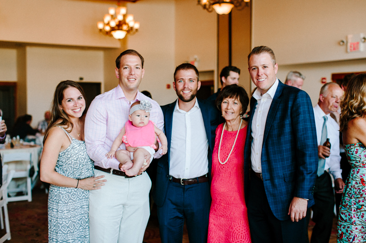 Family group photo at wedding reception at Estes Park Resort, Colorado