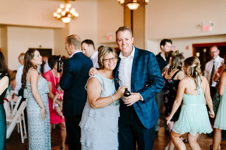 Family group photo at wedding reception at Estes Park Resort, Colorado