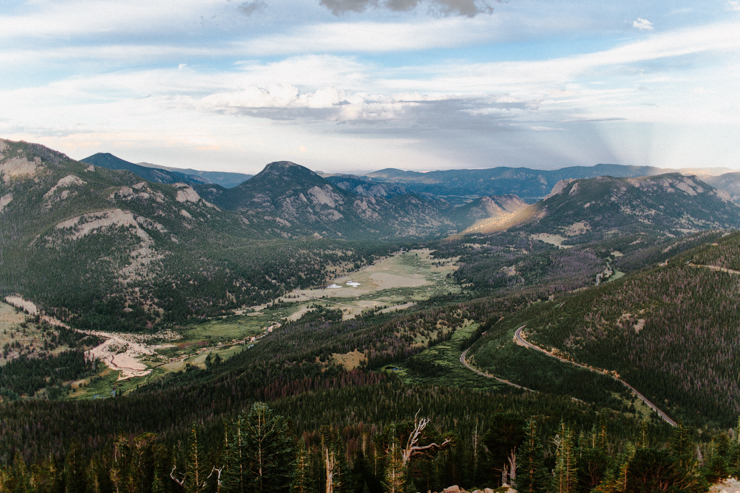 Rocky Mountain National Park at sunset