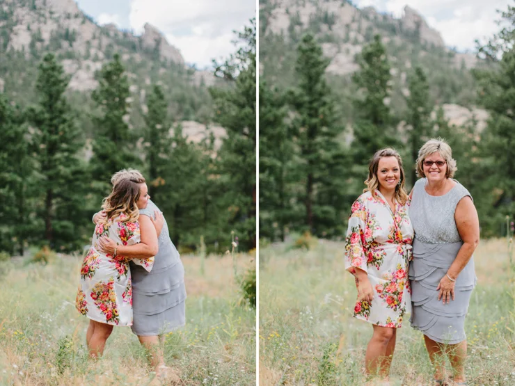 Bride and her mother before wedding