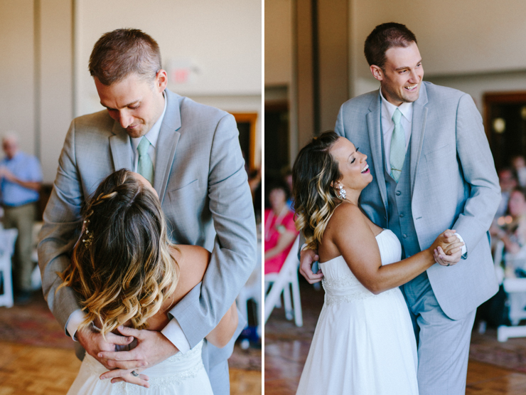 Bride and Groom's first dance at wedding reception at Estes Park Resort, Colorado