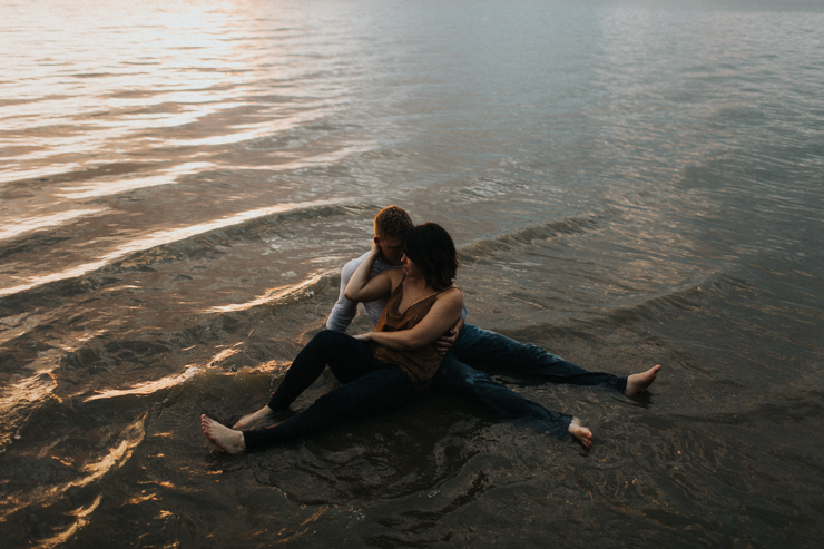 Intimate photography of a couple in water together