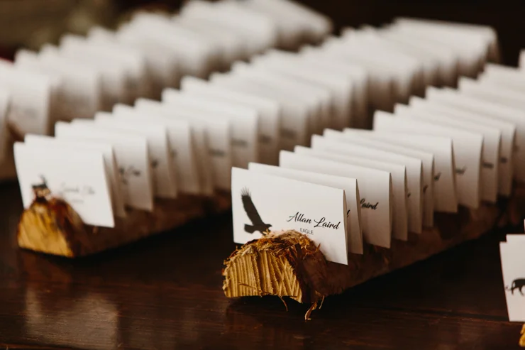 Wedding reception detail ideas at Pear Tree Estate in Champaign, Illinois