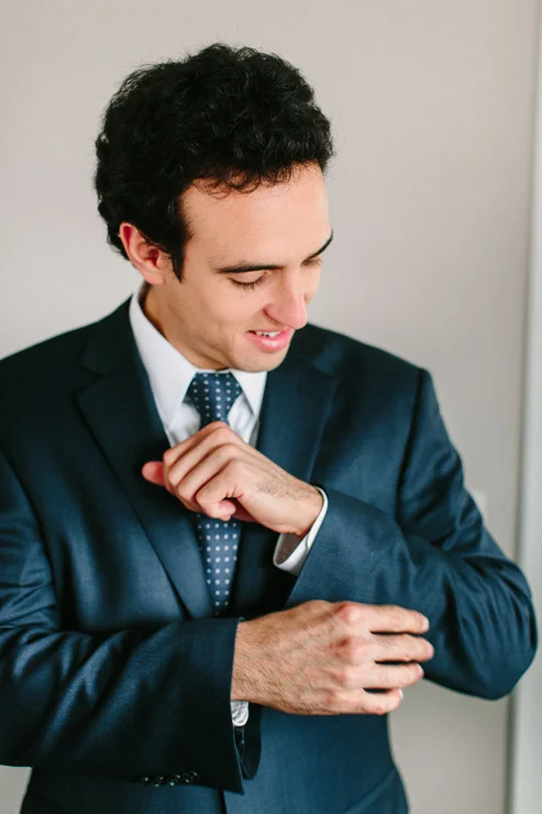 Groom Getting Ready at Pear Tree Estate in Champaign, IL