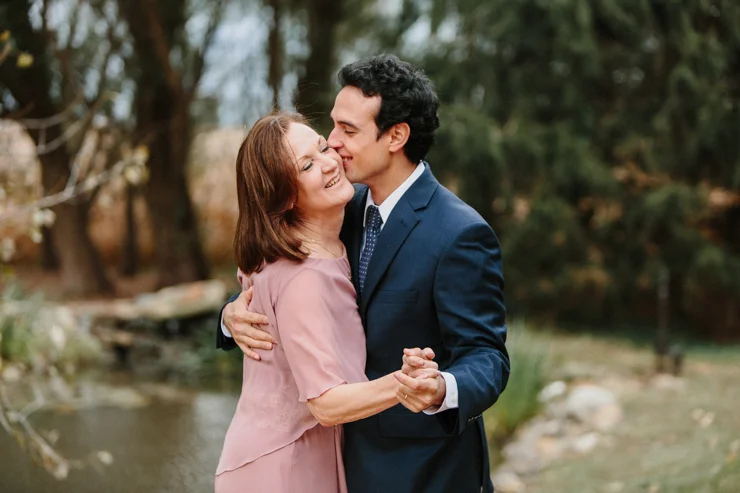 Groom with his mom Pear Tree Estate, Champaign, IL