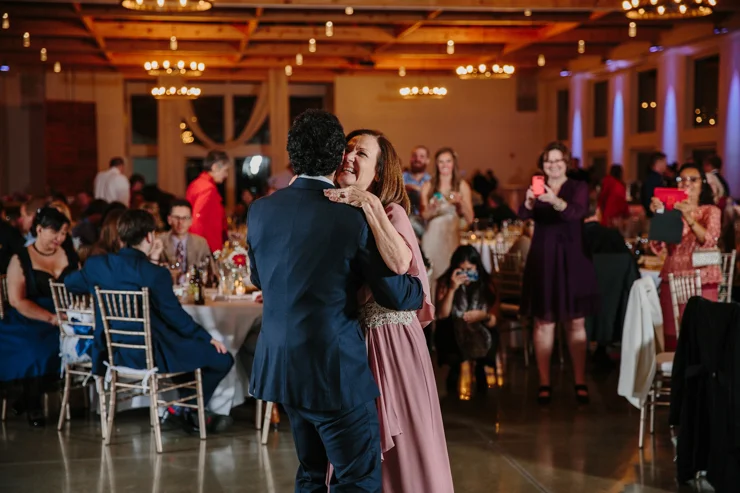 Groom and his mother's their first dance at Pear Tree Estate Champaign, IL