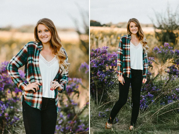 Outdoor senior girl photography portraits Peoria Illinois by Meredith Washburn Photography
