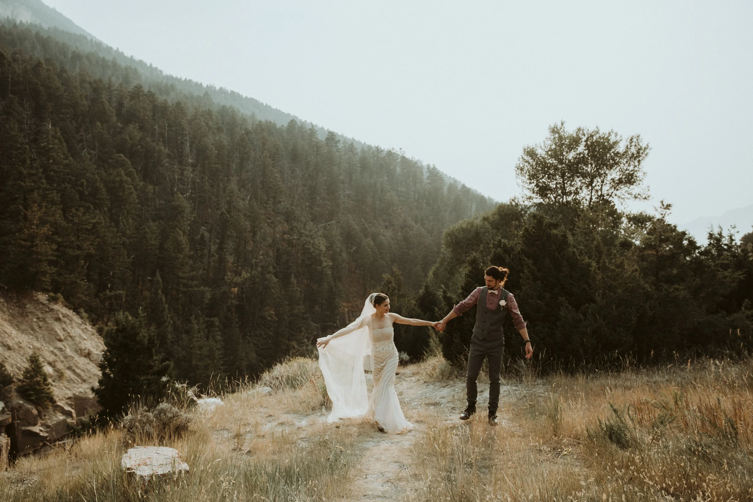 Wyoming Intimate Outdoor Campsite Elopement