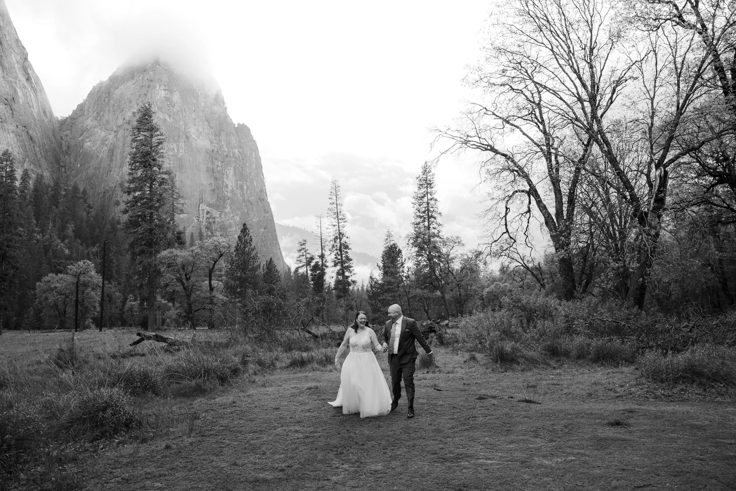 Yosemite Valley Foggy Wedding Photography