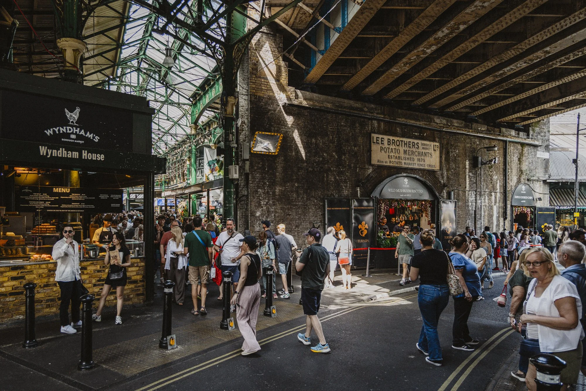 Morning at Borough Market, one of London's best food markets.