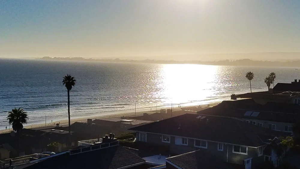 Walking on the beach in Santa Cruz
