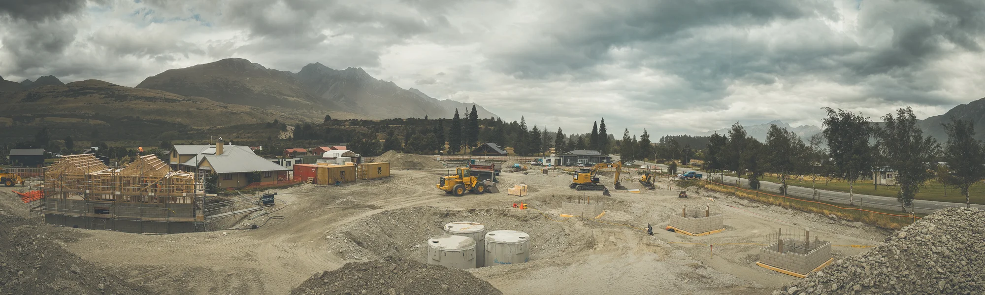 The site prior to above-ground construction of cabins. To the right can be seen the cabin cellars that will house composting toilets. Sharee McBeth Photography.