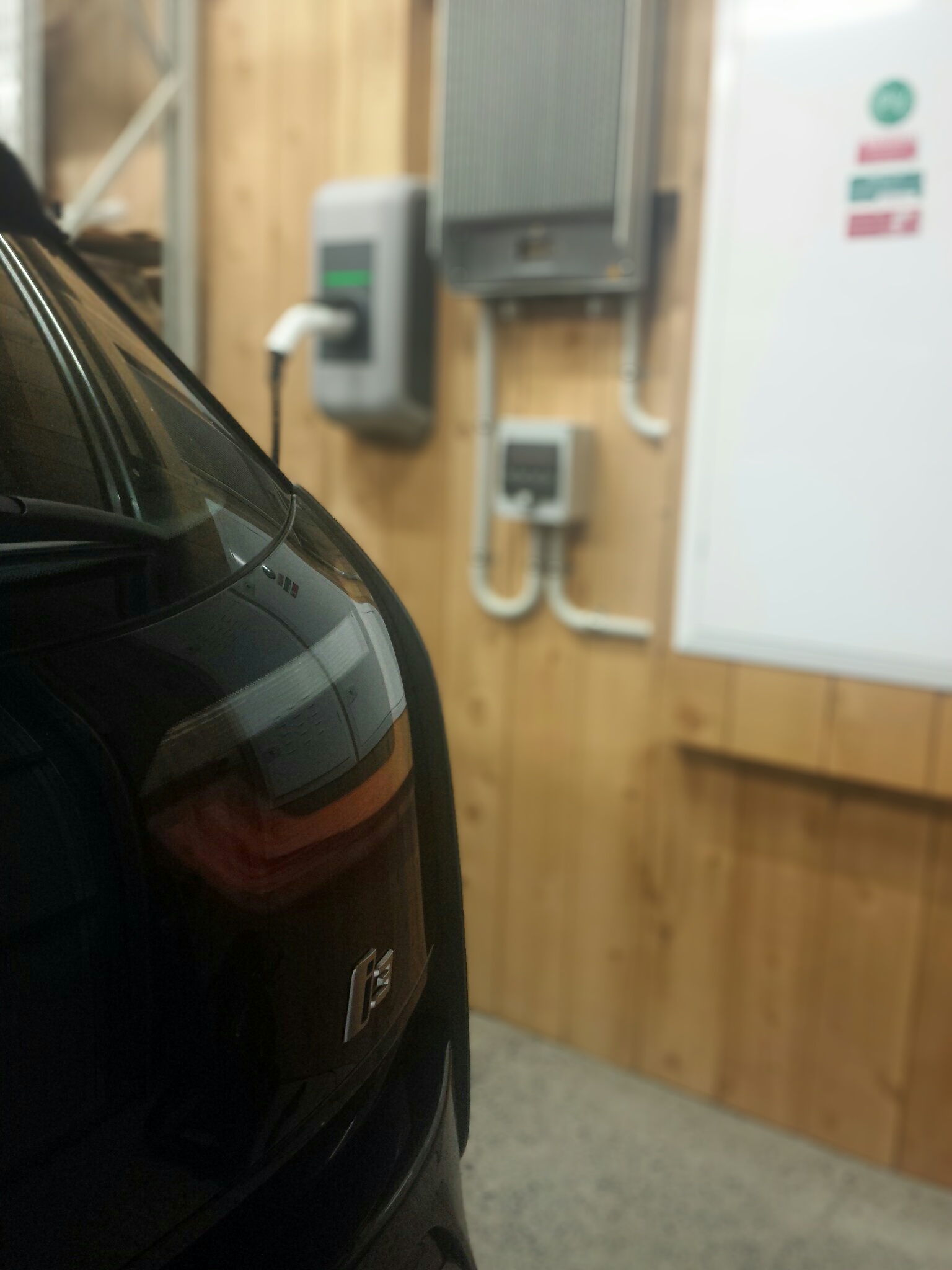 EV Charging at our first EV charger installation site.