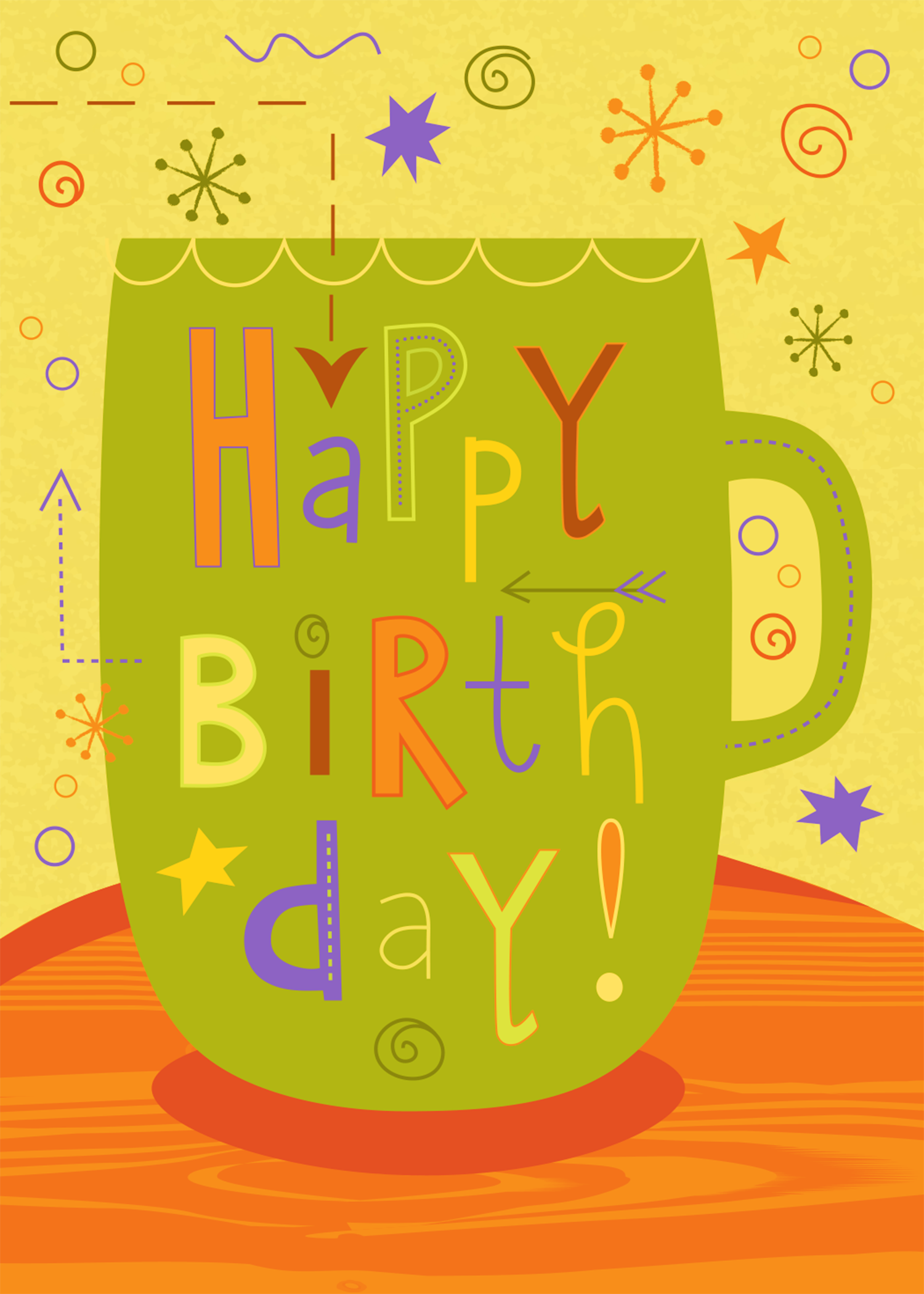Hand-lettered birthday