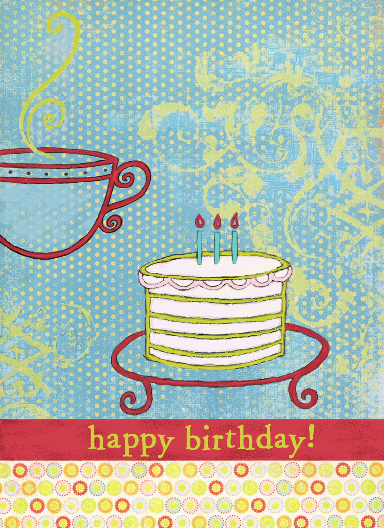 Elegant swirl b-day