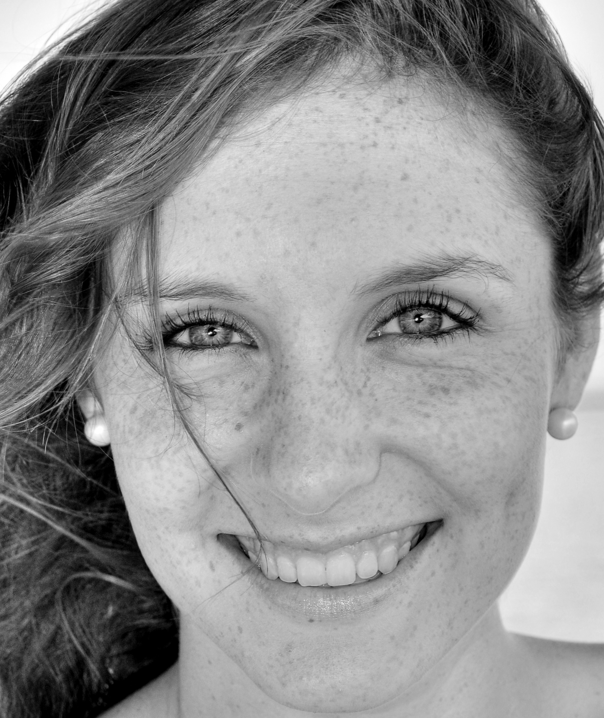 Lydia on dock up close black and white.jpg