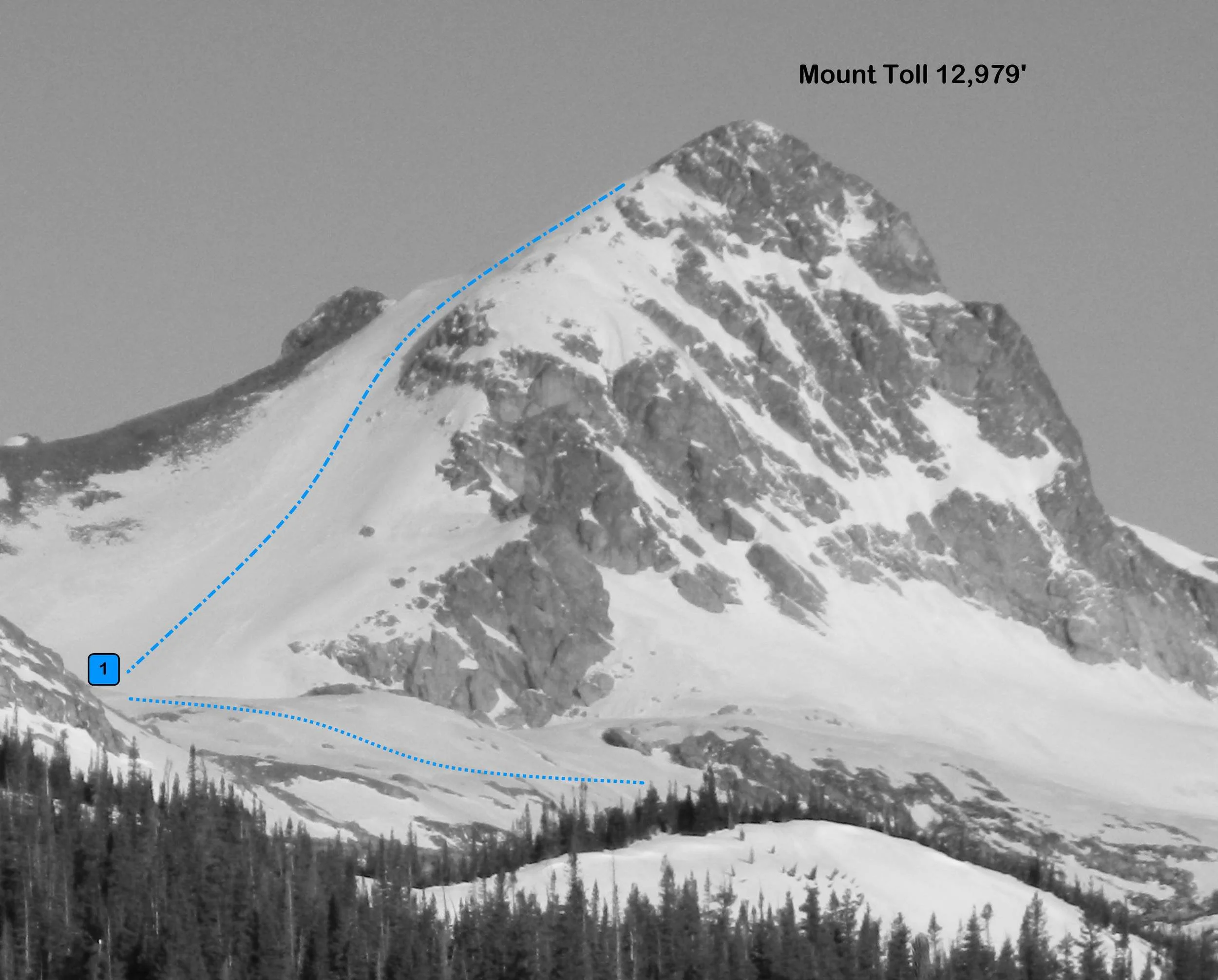 Mount Toll Overview from the East. Photo: Rob Writz