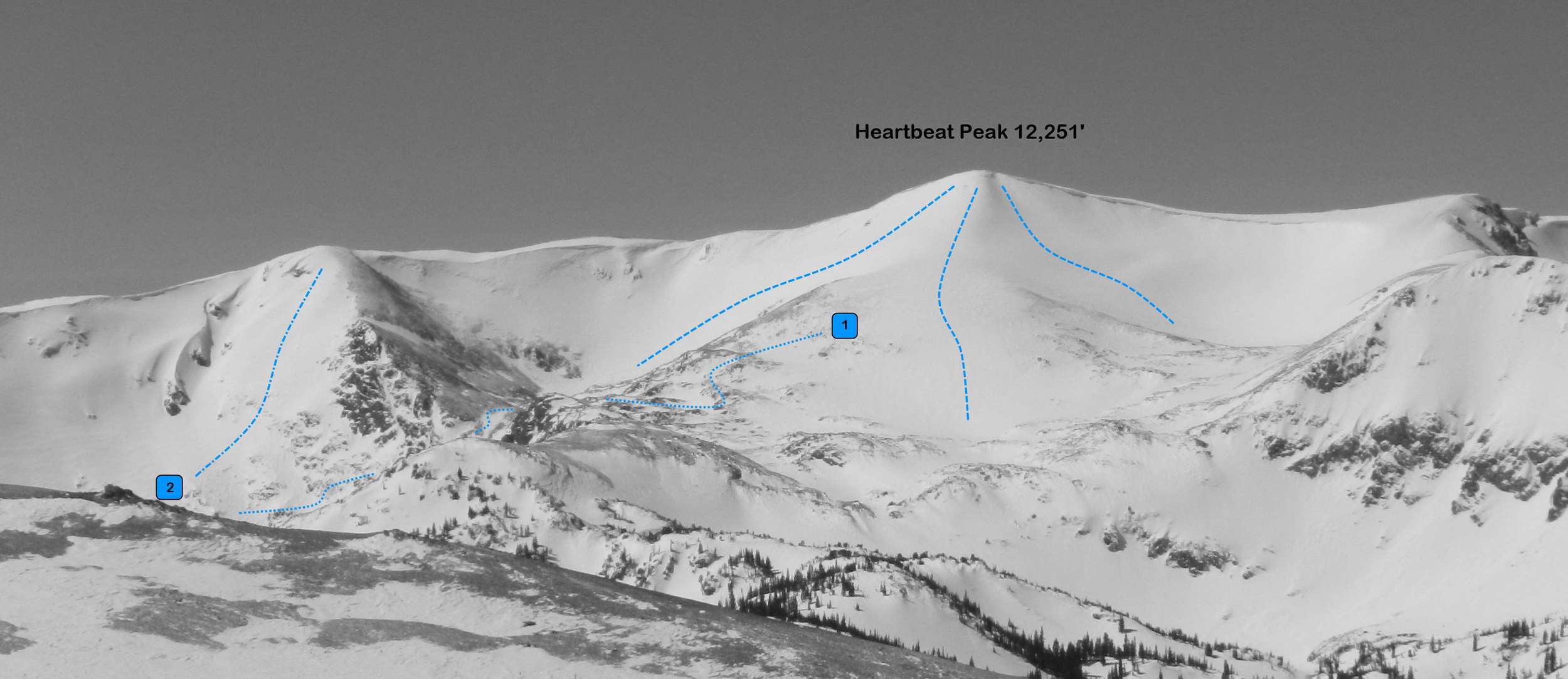 Heartbeat Peak from the east. Photo: Rob Writz