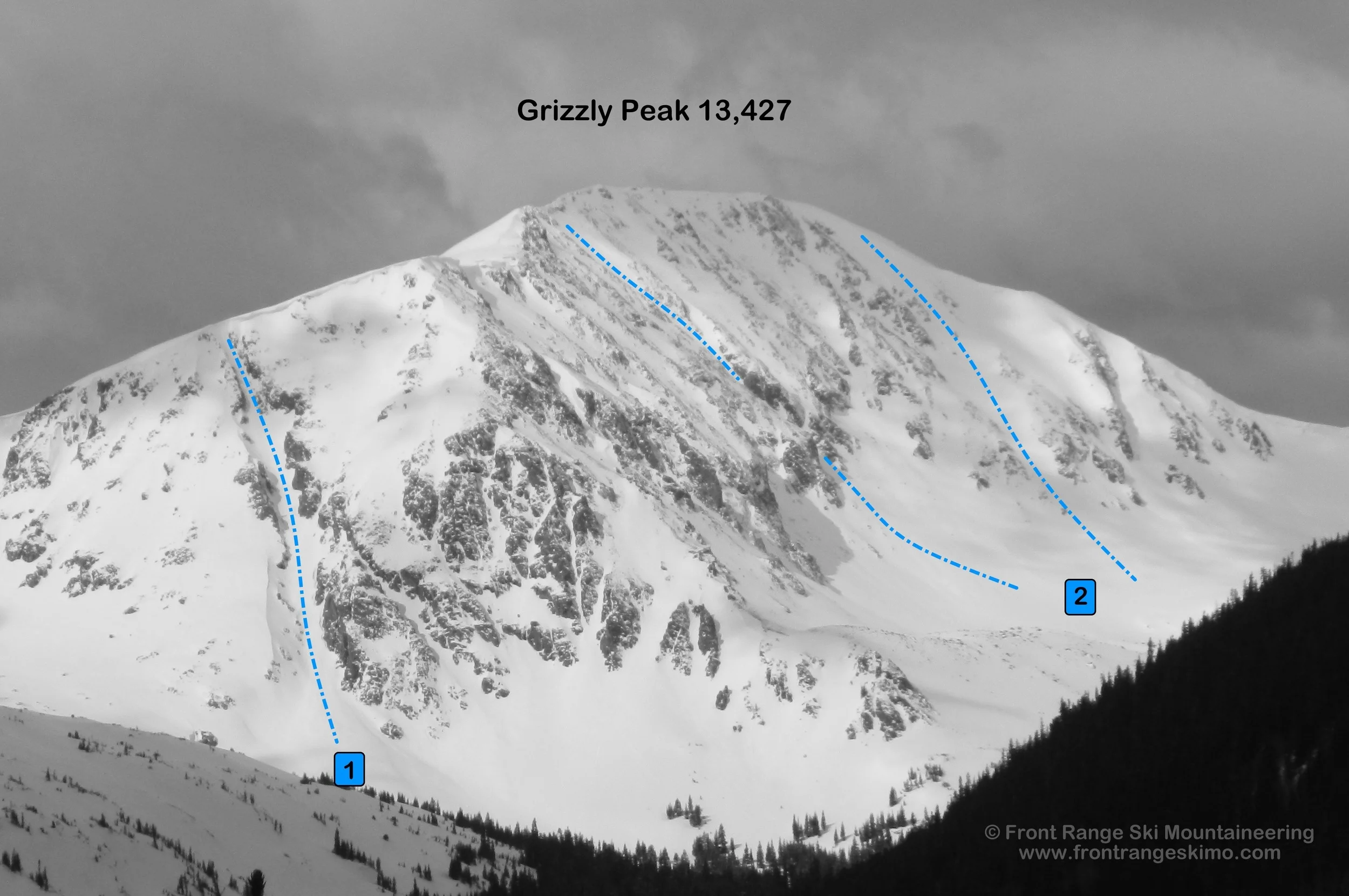 Grizzly Peak from the northeast. Photo: Rob Writz