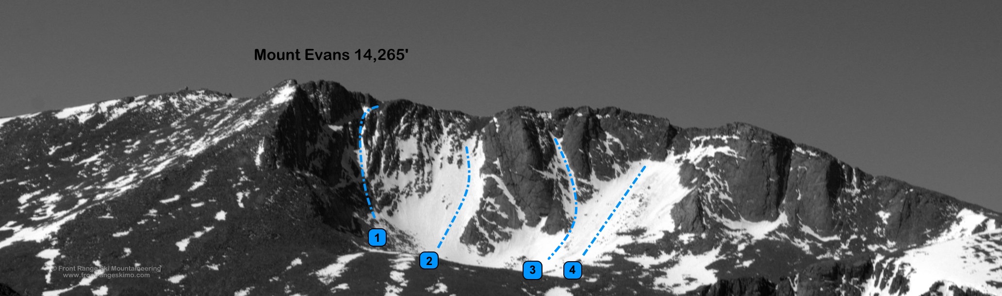 Mount Evans from the North. Photo: Rob Writz