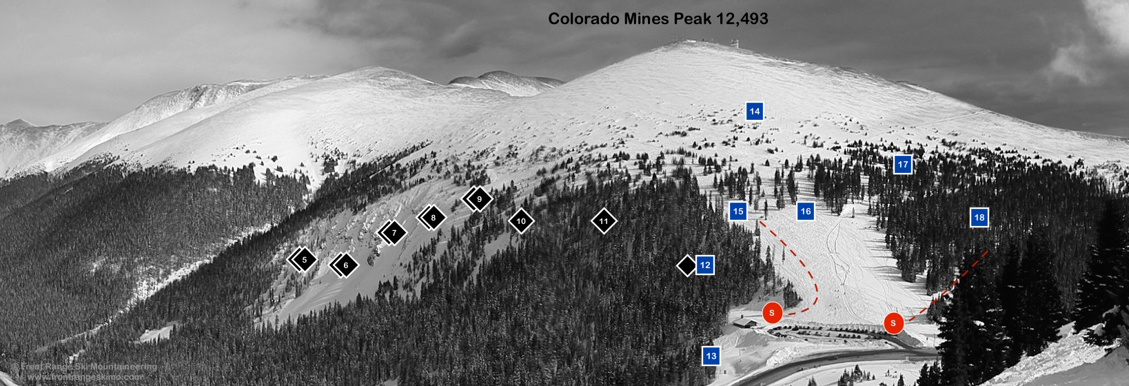 Berthoud Pass's Hell's Half Acre and East Side from the West. Photo: Rob Writz