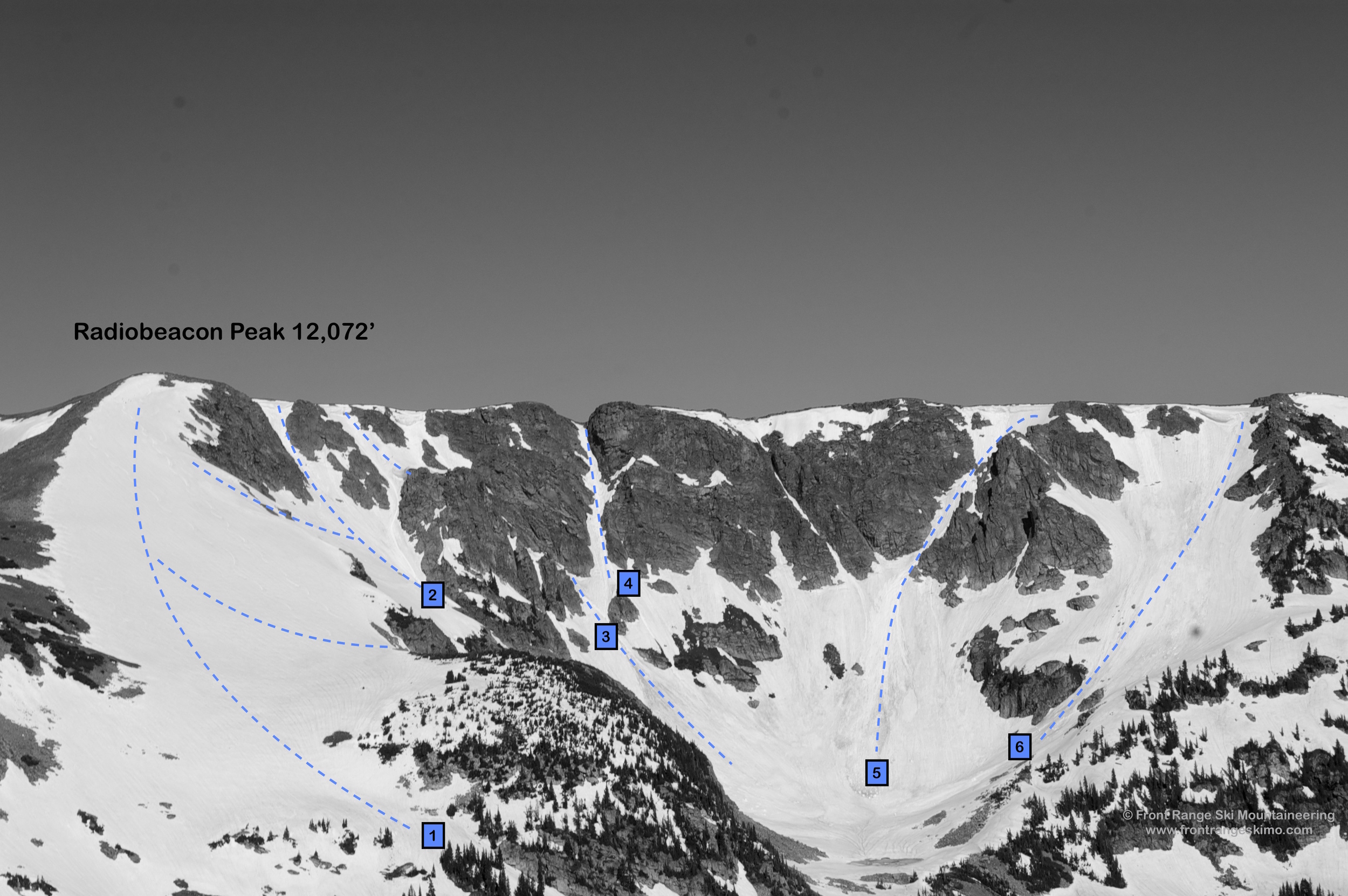 Radiobeacon Peak from the East. Photo: Rob Writz