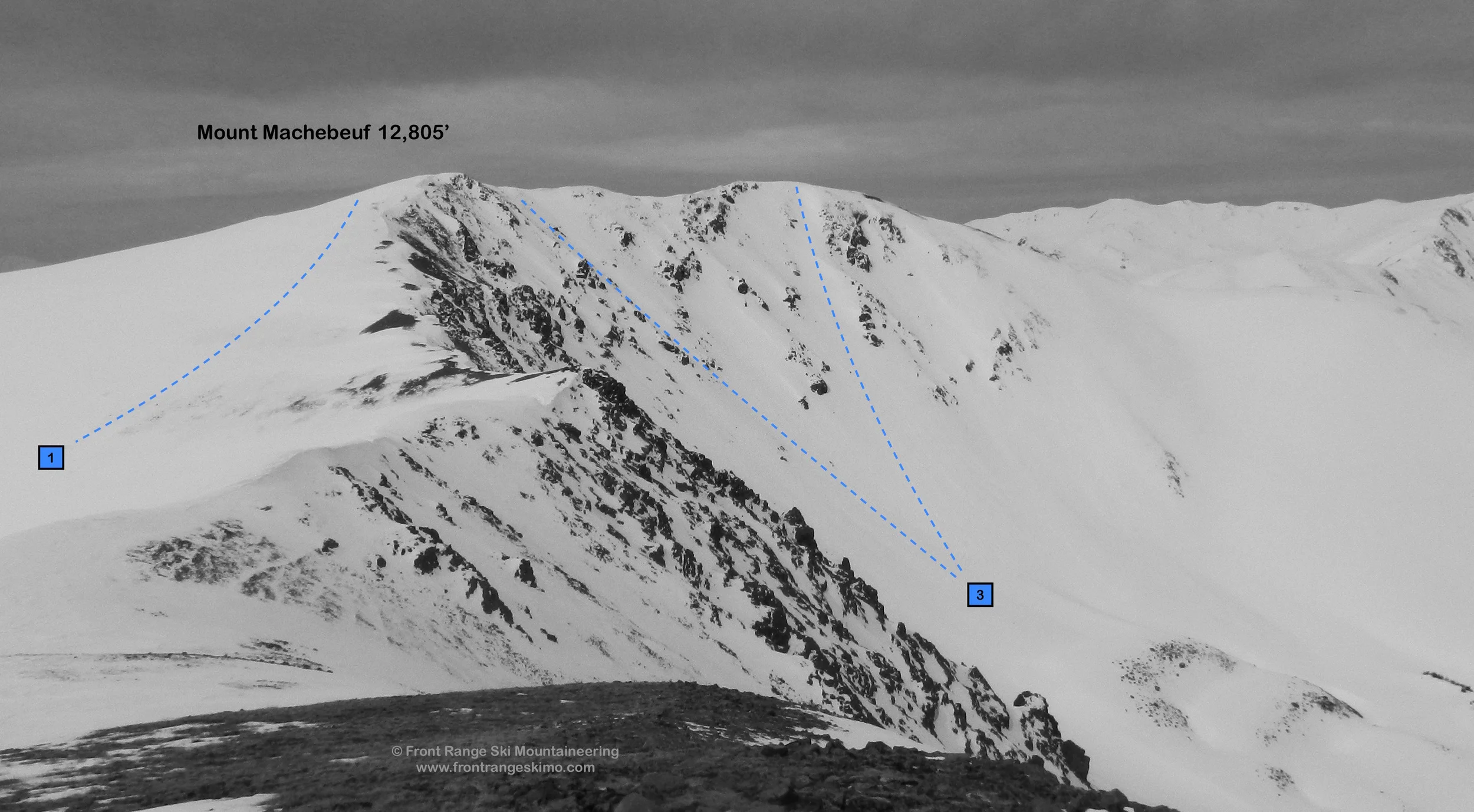 Mount Machebeuf from the Northeast. Photo: Rob Writz