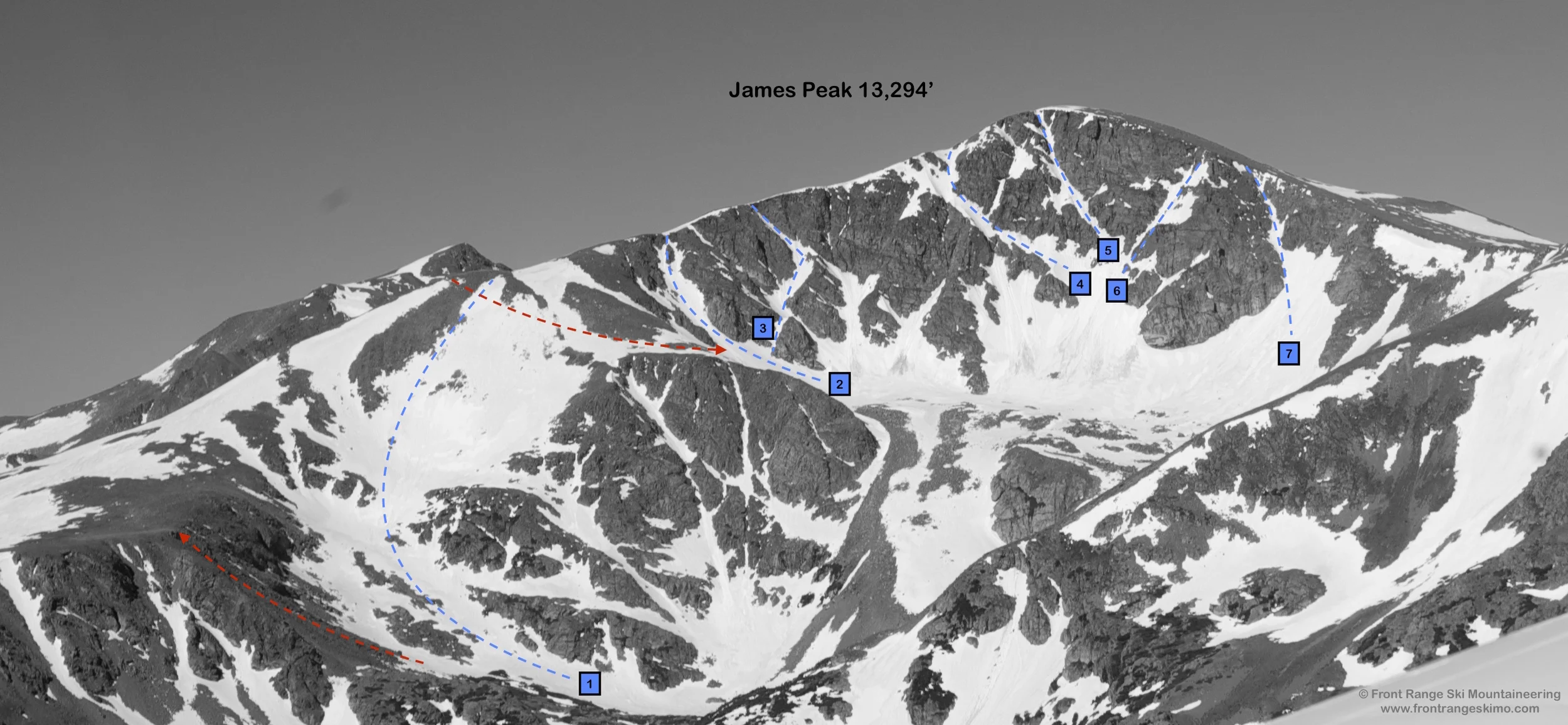 James Peak from the east. Photo: Rob Writz