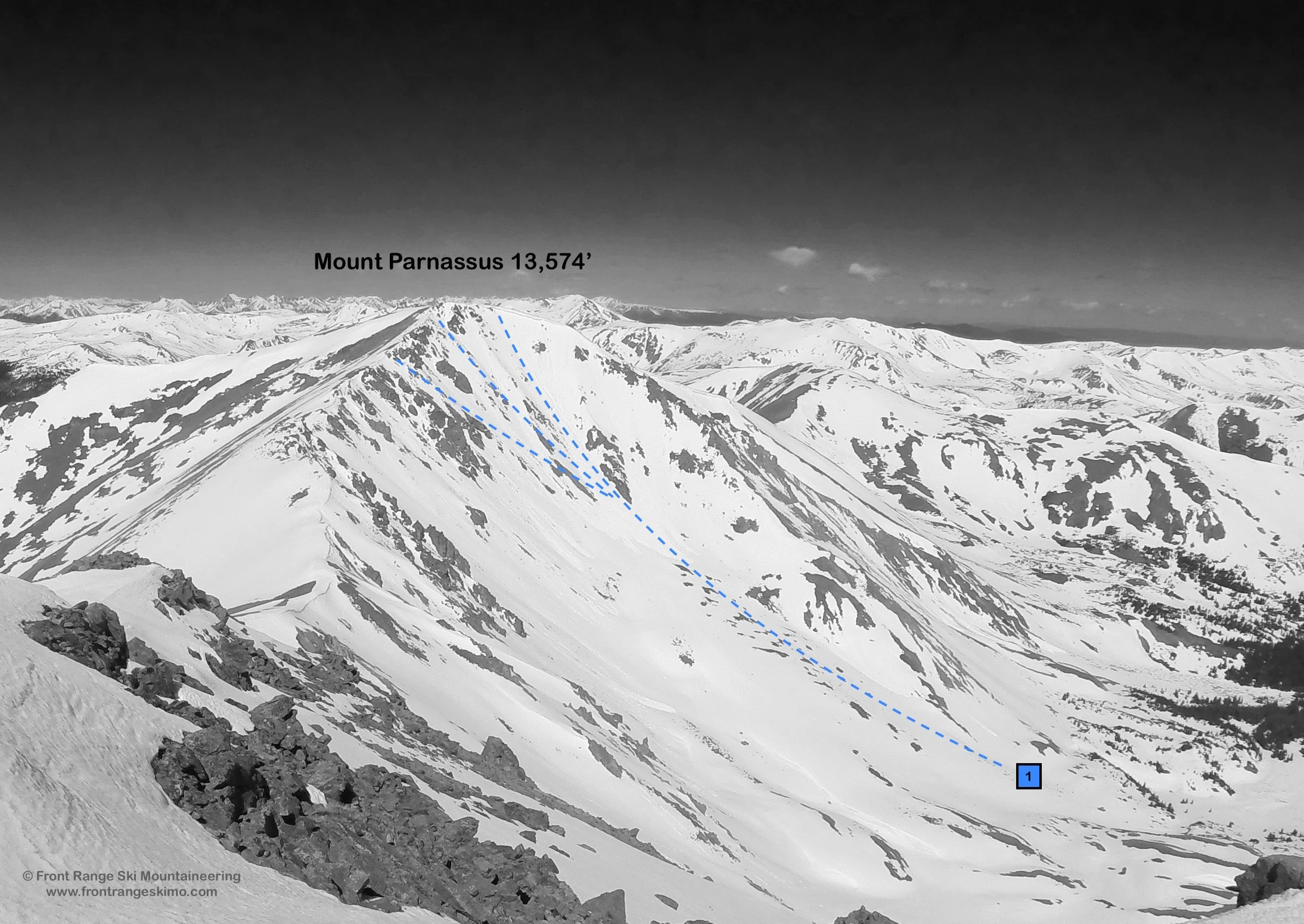 Mount Parnassus from the east. Photo: Rob Writz